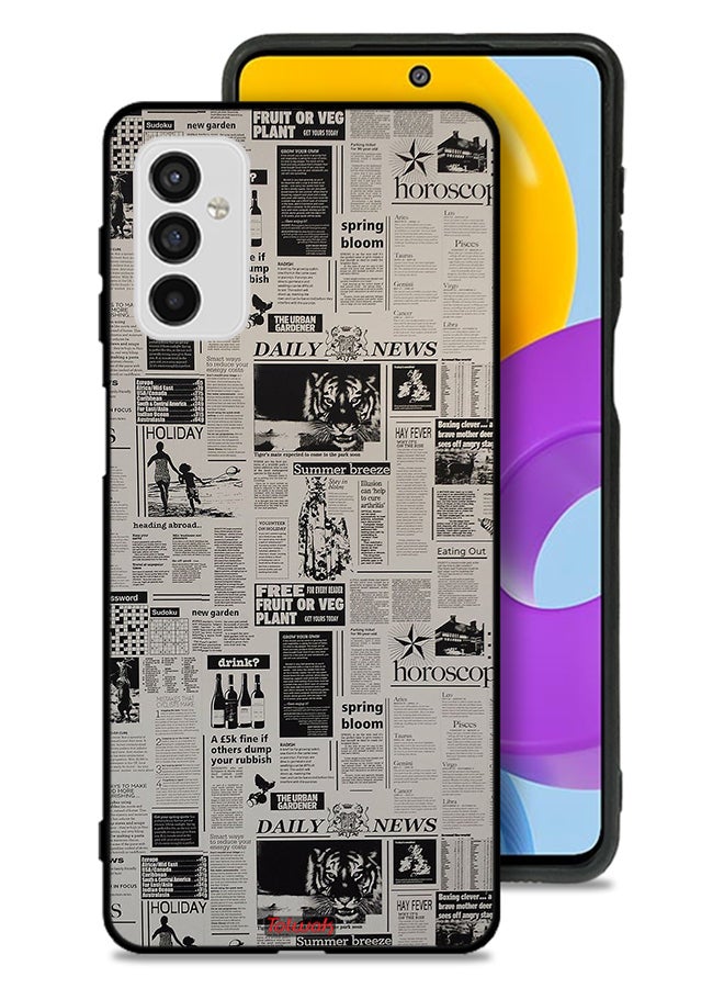 Tolwak Samsung Galaxy M52 5G Protective Case Cover Newspaper Recording - Image 1