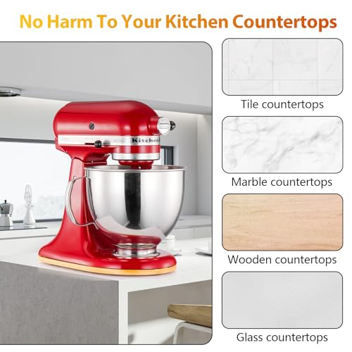 BAKEWAY Mixer Mat Slider for KitchenAid 4.5-5 Qt Tilt Head Stand Mixer - Bamboo Kitchen Appliance Sliding Tray Mixer Mover Slider Board Compatible with Kitchen aid 4.5-5 Qt Stand Mixer, KitchenAid Artisan - Image 5