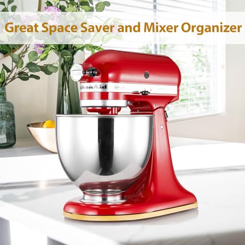 BAKEWAY Mixer Mat Slider for KitchenAid 4.5-5 Qt Tilt Head Stand Mixer - Bamboo Kitchen Appliance Sliding Tray Mixer Mover Slider Board Compatible with Kitchen aid 4.5-5 Qt Stand Mixer, KitchenAid Artisan - Image 4