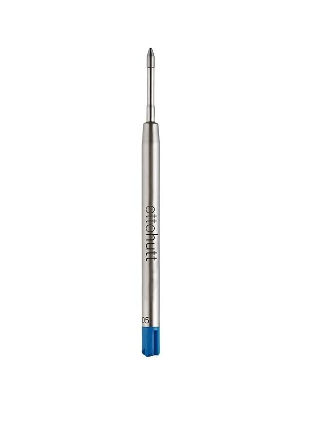 Generic Otto Hutt design 04 ballpoint pen 001-61975 - ballpoint pen with high quality coating, wave guilloche and glossy surface in the color black-silver - with large refill M, blue  - Image 2