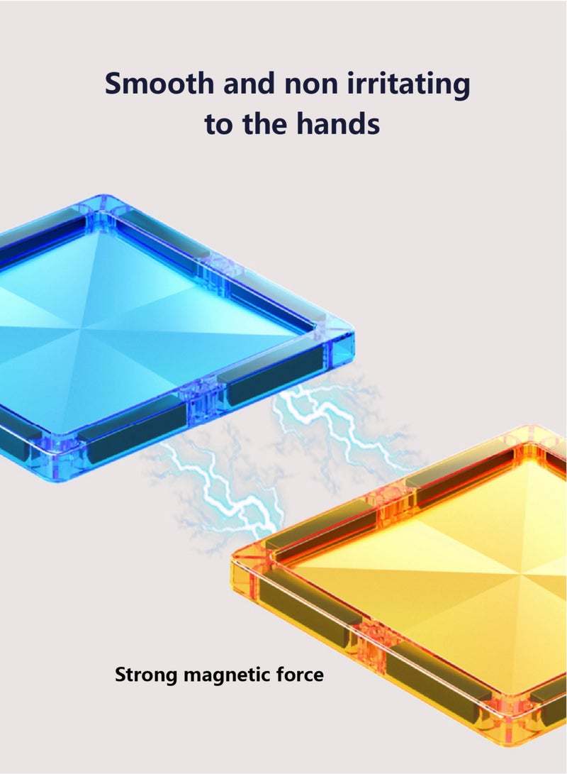 Beauenty 60 Pcs Magnetic Tiles for Kids - STEM Building Blocks with Strong Magnets, Safe Smooth Edges | Educational Construction Toys for Boys  Girls Age 3+ - Image 3