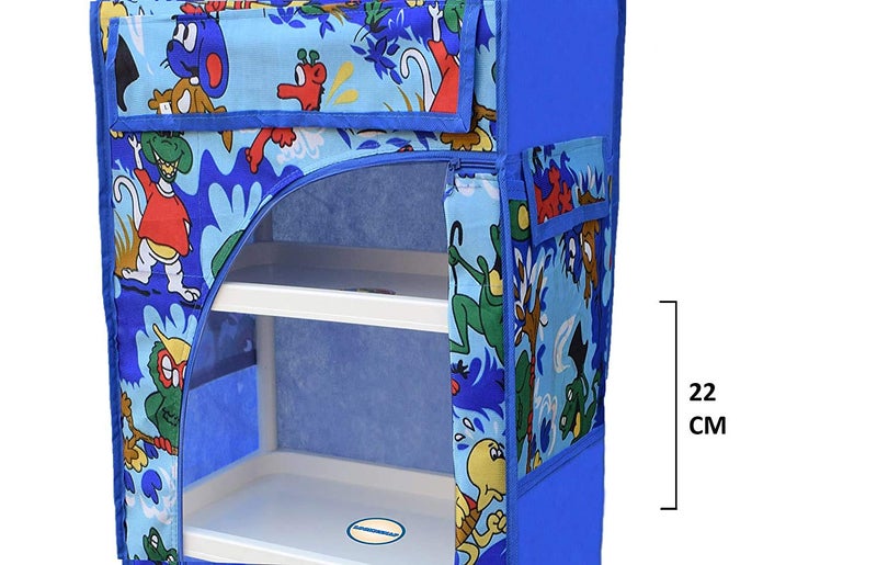 LookNSnap Plastic Baby Wardrobe Multipurpose 6 Shelve, (Unbreakable Material) - Blue - Image 2