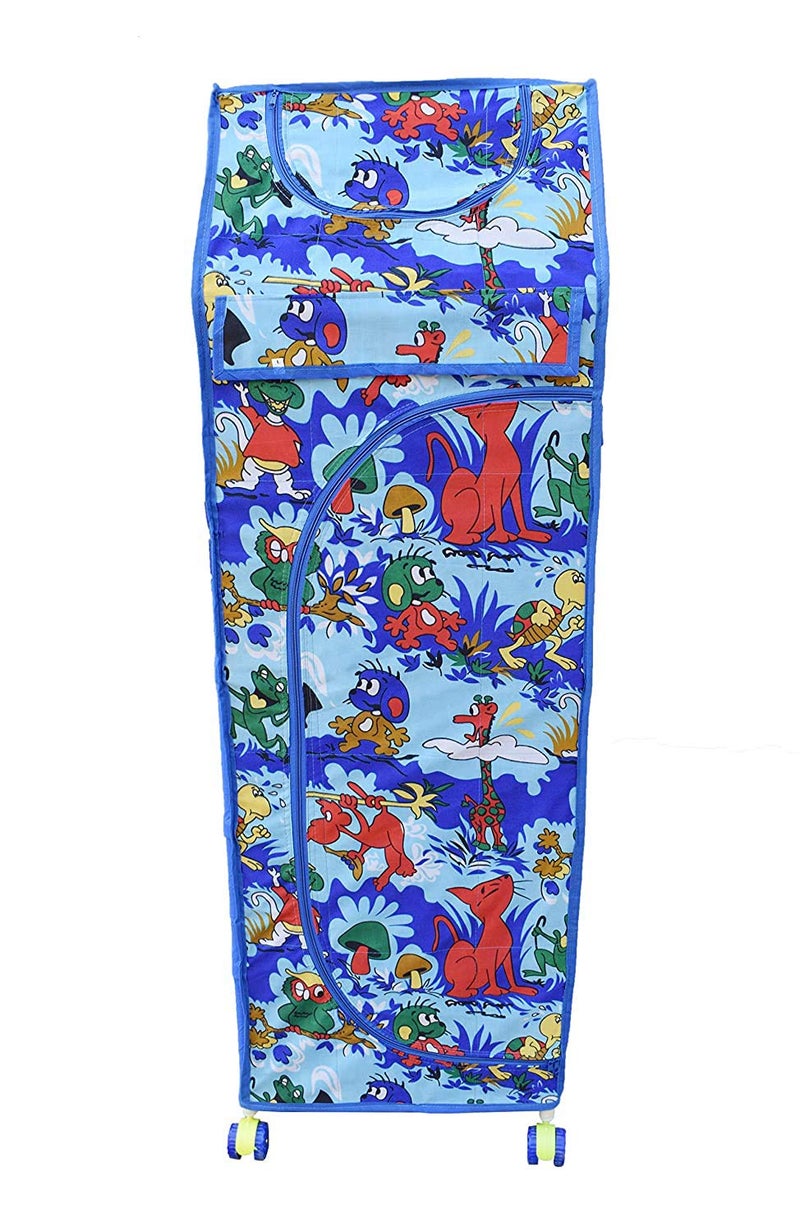 LookNSnap Plastic Baby Wardrobe Multipurpose 6 Shelve, (Unbreakable Material) - Blue - Image 4