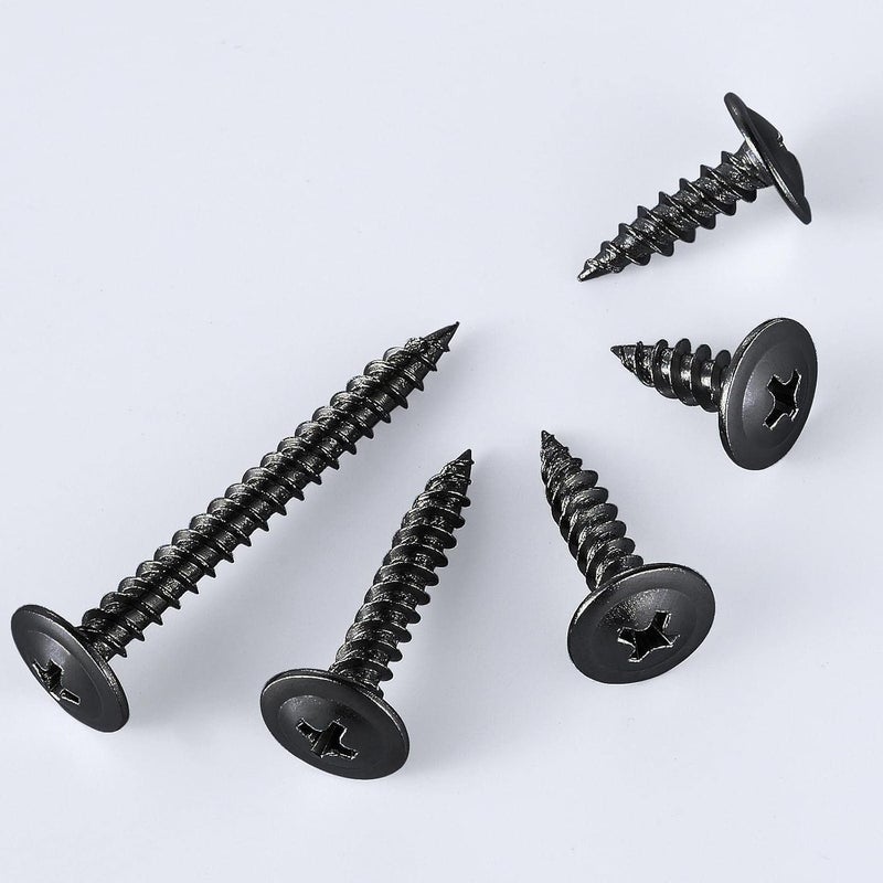 Wensilon Store (150 pcs)#8×1-1/2" Black Truss Head Wood Screws Quick Metal Self Tapping Zinc Oxide - Image 3