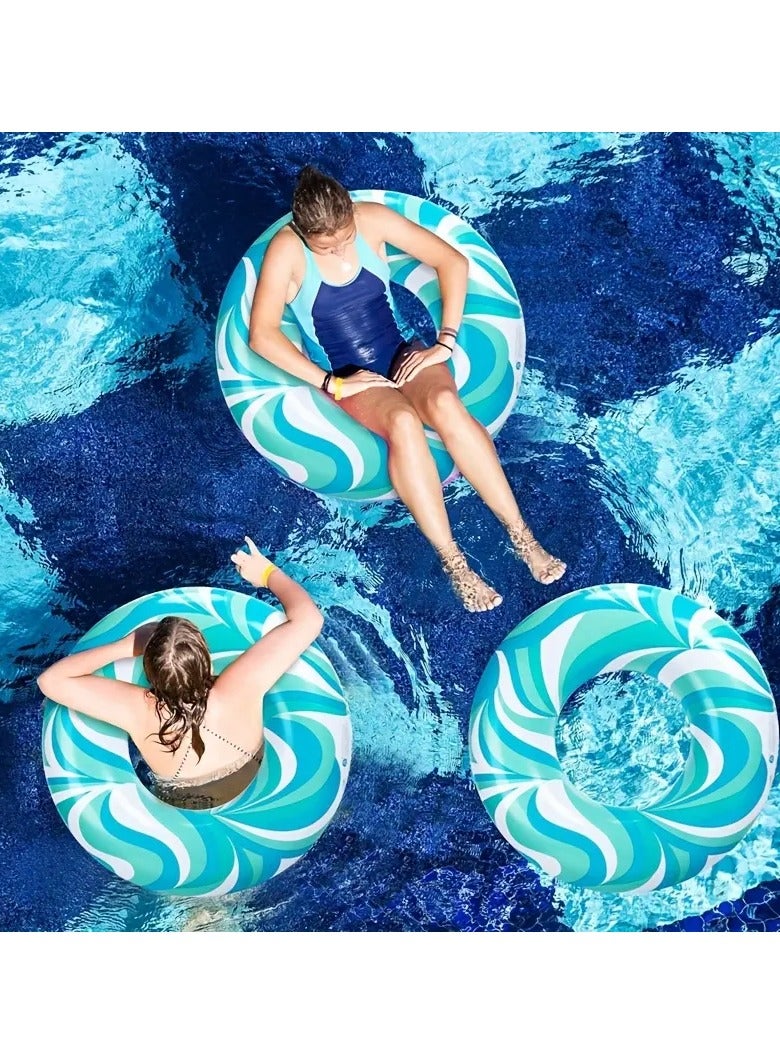 Goolsky 1pc Inflatable Simple Print Swimming Ring, Water Floating Ring, For Water Sports Training, Pool Party(90#) - Image 3
