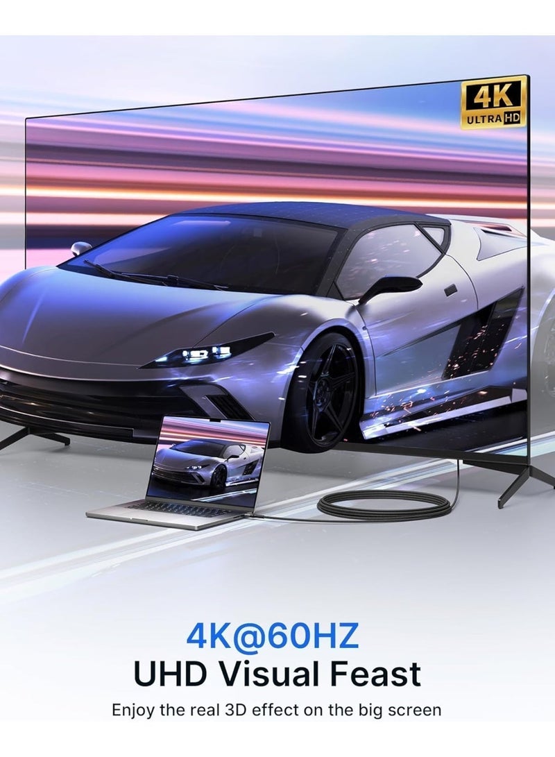كابل HDMI إلى HDMI صغير ، 0.3 متر عالي السرعة يدعم 4K60hz إيثرنت ثلاثي الأبعاد وصوت - Image 2