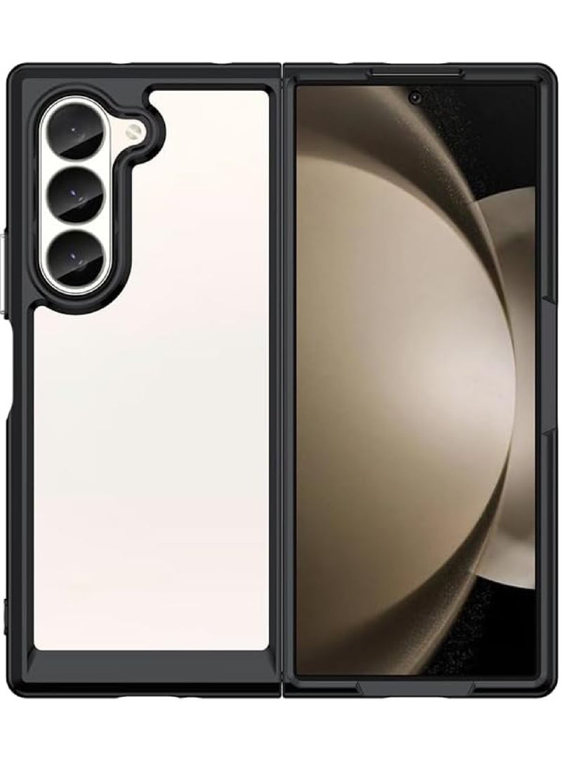 Rock Pow For Samsung Galaxy Z Fold 6 Case, Clear Shockproof Phone Cover, Ultra-Thin Slim Fit Hard PC Protective Cases for Samsung Z Fold 6. - Image 1