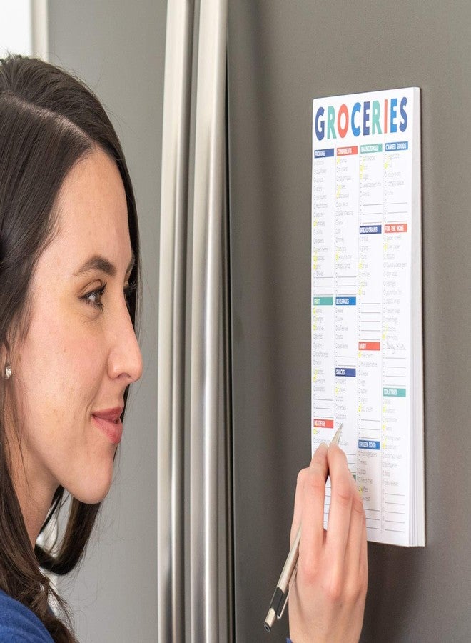 Sweetzer & Orange FastCheck Grocery List Magnet Pad for Fridge. 6x9” Magnetic Notepad with Printed Shopping List Items and Blank Grocery Shopping Spaces. 60 Page Notepad Weekly Planner - Image 2