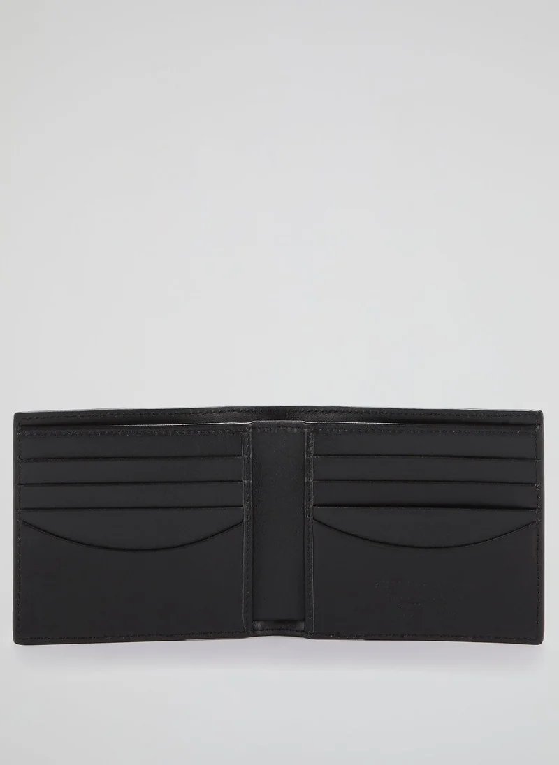 Philipp Plein  Black Geometric Logo French Wallet  | Best Price UAE