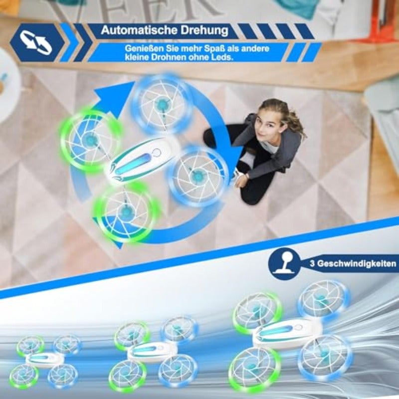 درون لينو ميني للتحكم عن بعد مع أضواء ودوران بزاوية 360°، مع خاصية تثبيت الارتفاع ووضع الرأس المستقل - Image 4