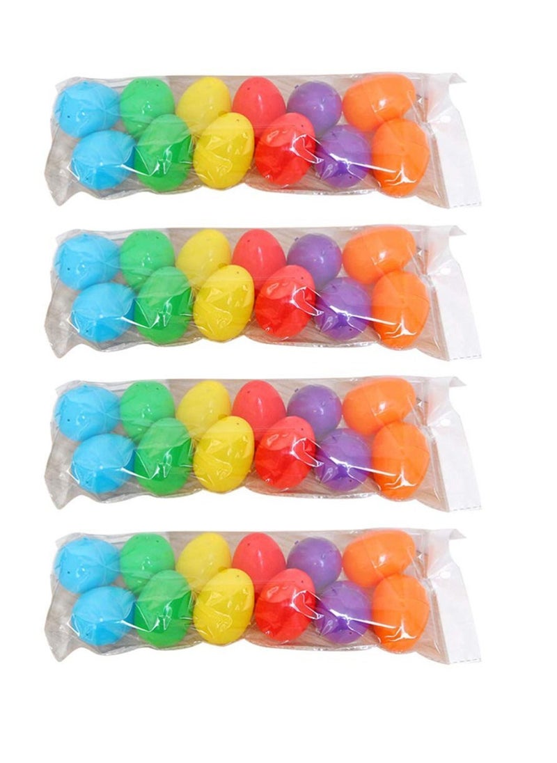 Y&D 48 Pcs Multicolor Plastic Eggs Artificial Chicken Egg for DIY Crafts Painting Party Home Decor Kids Kitchen  - Image 1