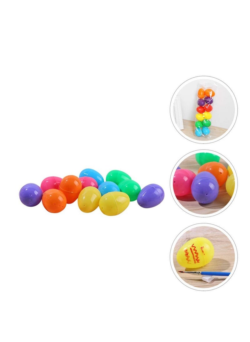 Y&D 48 Pcs Multicolor Plastic Eggs Artificial Chicken Egg for DIY Crafts Painting Party Home Decor Kids Kitchen  - Image 4