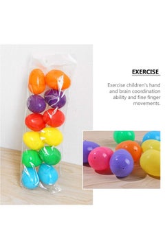 Y&D 48 Pcs Multicolor Plastic Eggs Artificial Chicken Egg for DIY Crafts Painting Party Home Decor Kids Kitchen  - Image 2