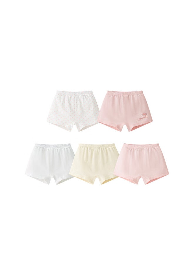 Labi Baby Girls' Cotton Boxer Briefs Four Seasons 5-pack Special Color Size 150
