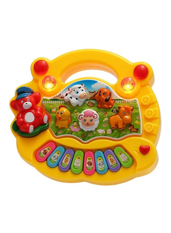 RollsTimi  Portable Animal Farm Piano Drum Keyboard Musical Toys With Flashing Lights Sounds And Songs - Image 1