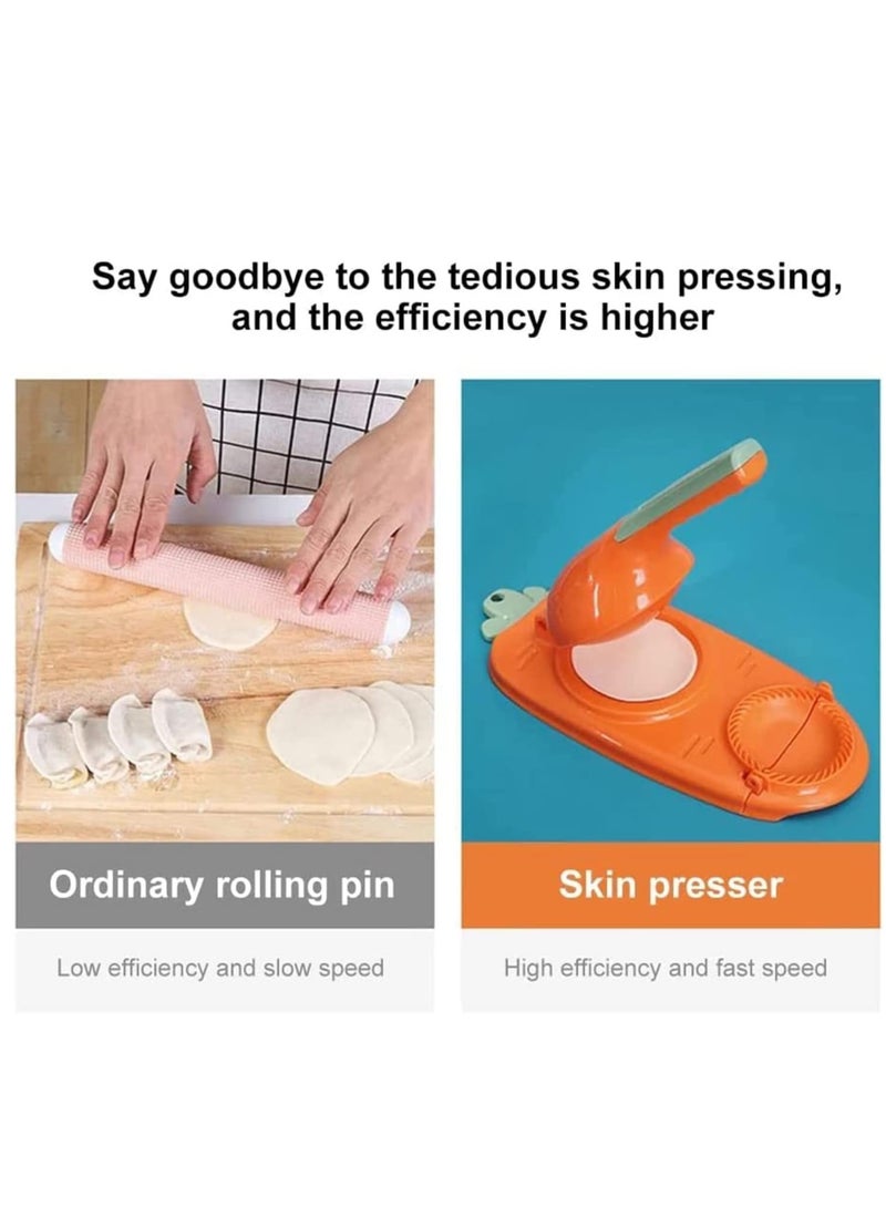 ELTRAZONE صانع الزلابية 2 في 1، قالب زلابية يدوي، أداة يدوية لخبز المعجنات لضغط غلاف عجينة الزلابية (أصفر) - Image 4