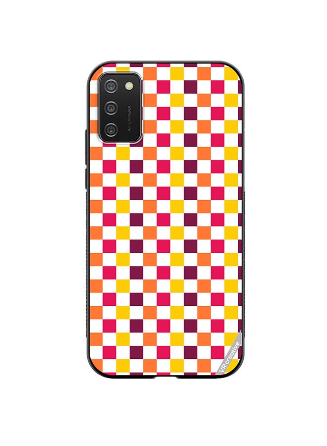 VR CREATIVE Protective Case Cover For Samsung Galaxy A02s Seamless With Colorful Checkerboard1 Design Multicolour - Image 1