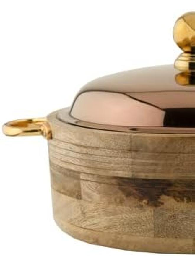 Alsaif Sultana Hotpot Stainless Steel Size 3 Liter Color Wooden - Image 3