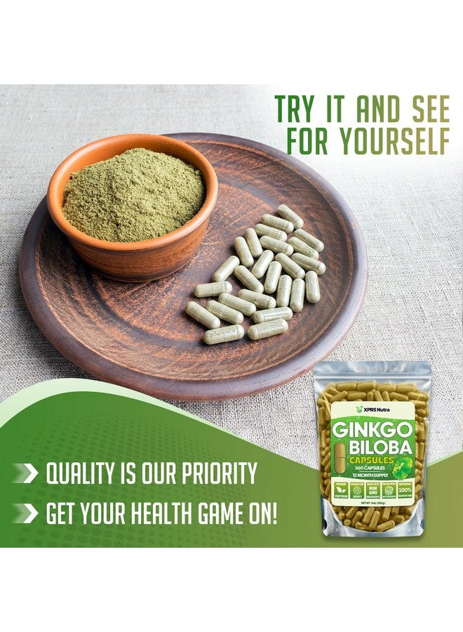 XPRS Nutra Ginkgo Biloba Capsules - Gingko Biloba Encapsulated Supplements for Cognition - Vegan Friendly Ginkoba Biloba - Immunity Boosting Ginkgo Biloba Capsules - 360 Count - Image 5