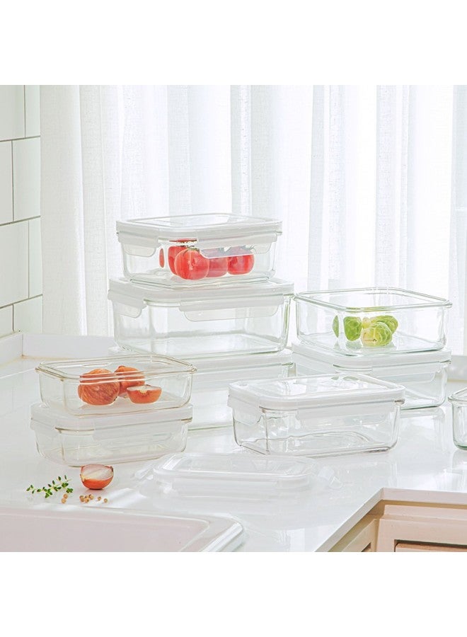 Glasslock Imported Heat-resistant Tempered Glass Food Storage Containers, Microwave-safe Lunch Boxes, Refrigerator Storage Containers, Sealed 5-piece Set - Image 2