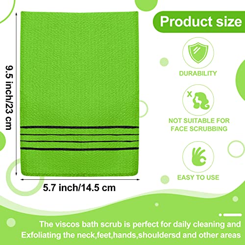 Tatuo 12 Pieces Korean Exfoliating Mitt Glove Italy Towel Body Skin Scrubber Exfoliating Scrubber for Remove Dead Skin Washcloth KoreanLargeYellow Green Blue Pink - Image 3