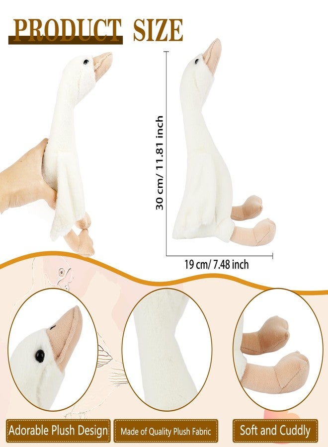 Flahard 6 Pack 15.7 Inch Soft Swan Stuffed Animal Toy Smooth Plush Goose Toy Long Goose Neck Swan Hugging Pillow Goose for Party Gifts (Color Set 1) - Image 2