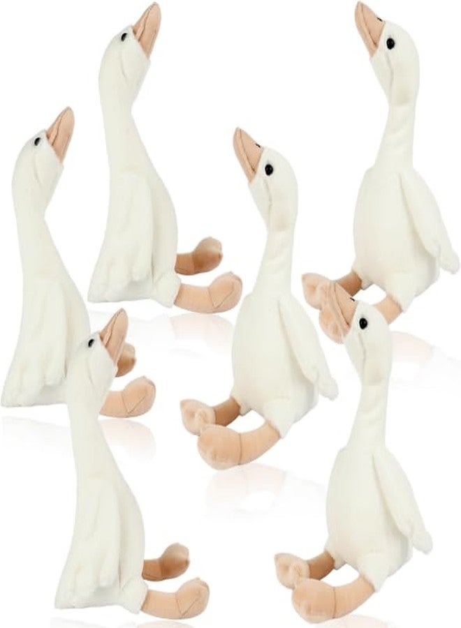 Flahard 6 Pack 15.7 Inch Soft Swan Stuffed Animal Toy Smooth Plush Goose Toy Long Goose Neck Swan Hugging Pillow Goose for Party Gifts (Color Set 1) - Image 1