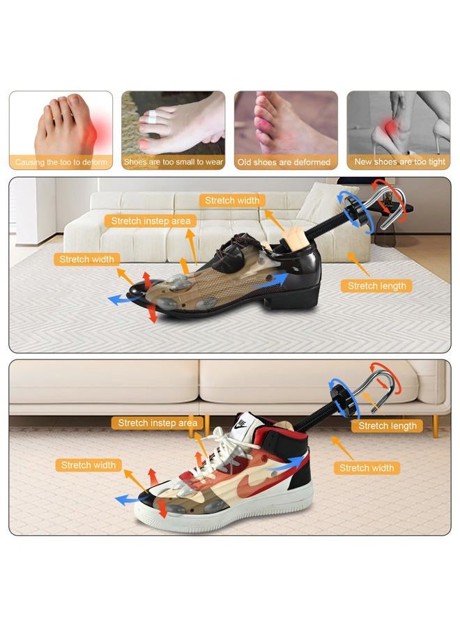 eachway Wooden Shoe Stretcher Men Women,Premium 4-Way Shoe Tree Stretch Length Width for Wide Feet, L(for Men's Size10-13.5), L(for Men's Size10-13.5) - Image 4