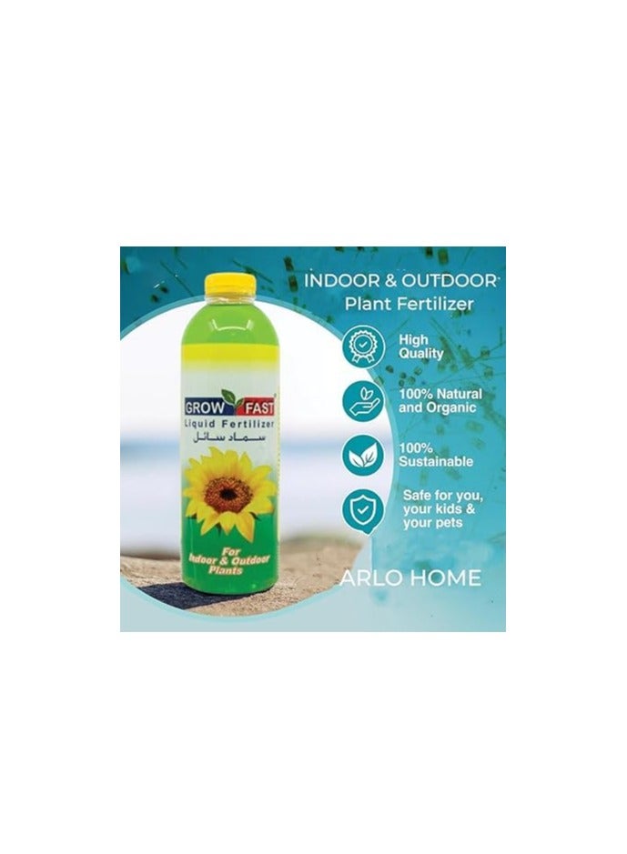 GROW FAST (Pack OF 2Pcs) Grow Fast Liquid Fertilizer 2Liter Best For Indoor & Outdoor Plants - Image 2