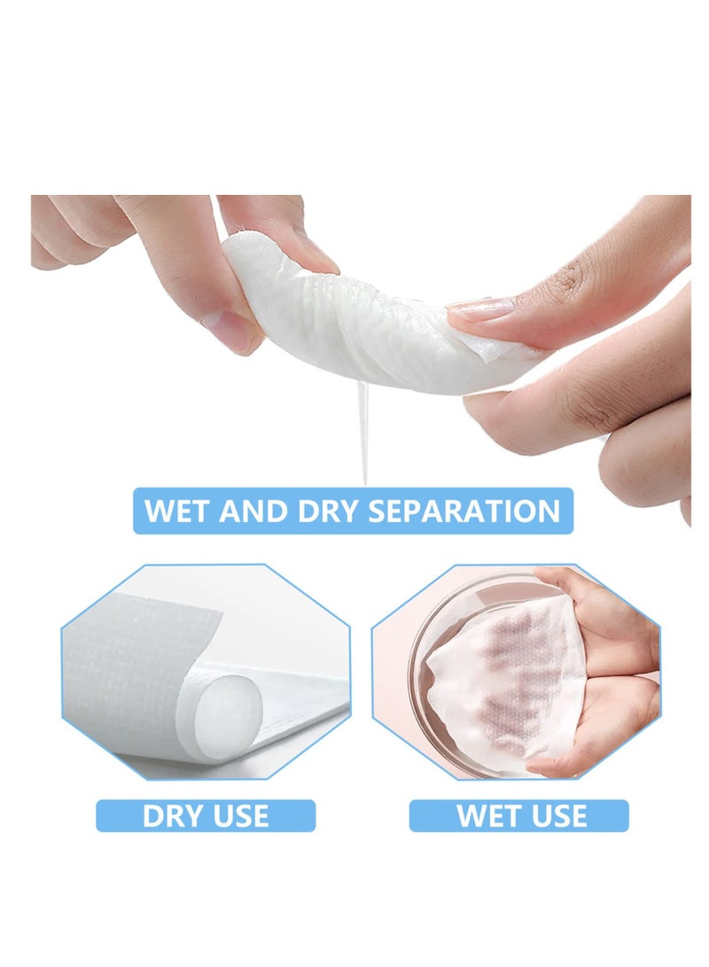 Disposable Facial Towels - Lint-Free Makeup Removal Wipes, Gentle Daily Cleansing Towelettes for Sensitive Skin, 3 Packs of 100 Count Each, Perfect for Effortless Makeup Removal.  - Image 4