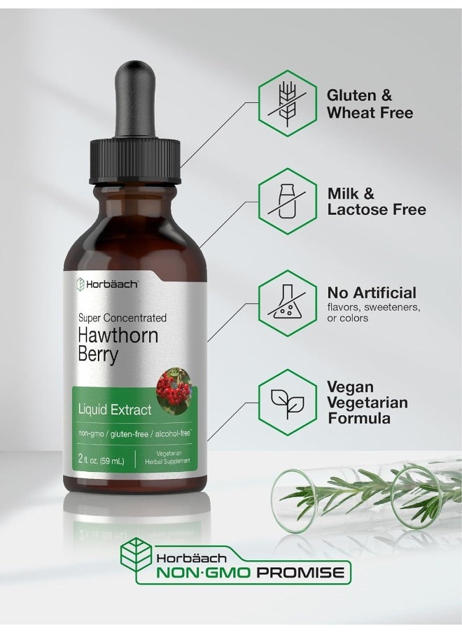Horbaach Hawthorn Berry Extract | 2 fl oz | Alcohol Free Hawthorne Liquid Tincture | Vegetarian, Non-GMO, Gluten Free | by Horbaach  - Image 4