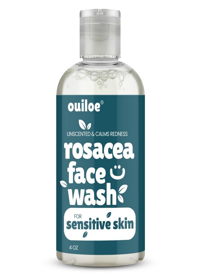 Ouiloe Rosacea Face Wash for Sensitive Skin - Non Comedogenic Face Wash - Safe for Acne Prone Skin - Unscented, Sulfate Free, pH Balanced, Paraben Free, 4oz - Image 1