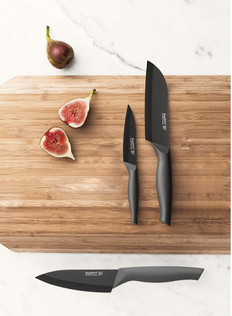 BergHOFF- Grey paring knife coated 10 cm- - non-stick coating blade- ergonomic soft-grip handle- Product of Belgium - Image 2