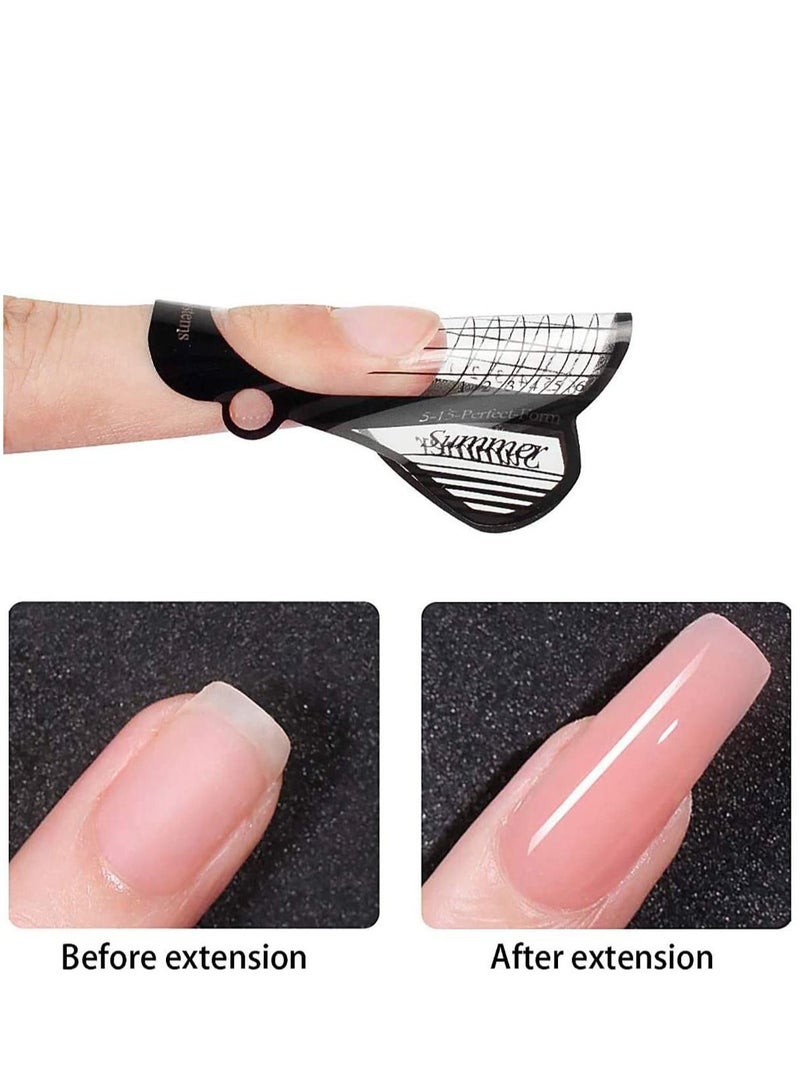 Y&D Nail Form Extension Sticker, Art Forms Sticker Self adhesive Tips Guide Stickers for Acrylic UV Gel Art, - Image 4