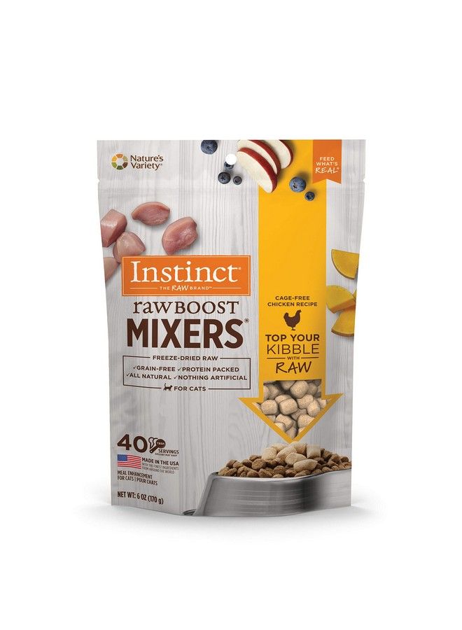 Instinct مزيج معزز مجفف بالتجميد خالي من الحبوب وصفة دجاج خالية من الأقفاص طعام قطط طبيعي 6 أونصات - Image 2