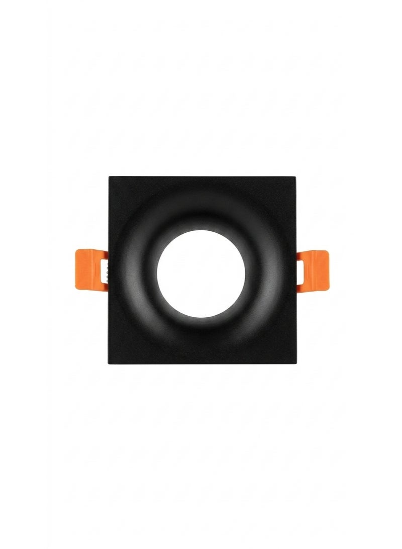 Black Square Plastic Recessed Spotlight Fixture