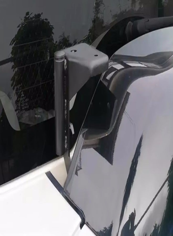 Pajero Flag Holder. Flag Pole, Spot Light&antenna Holder For Mitsubishi Pajero Gen4 2008-2023 Models. Manganese Steel Flagpole Bracket - Image 2