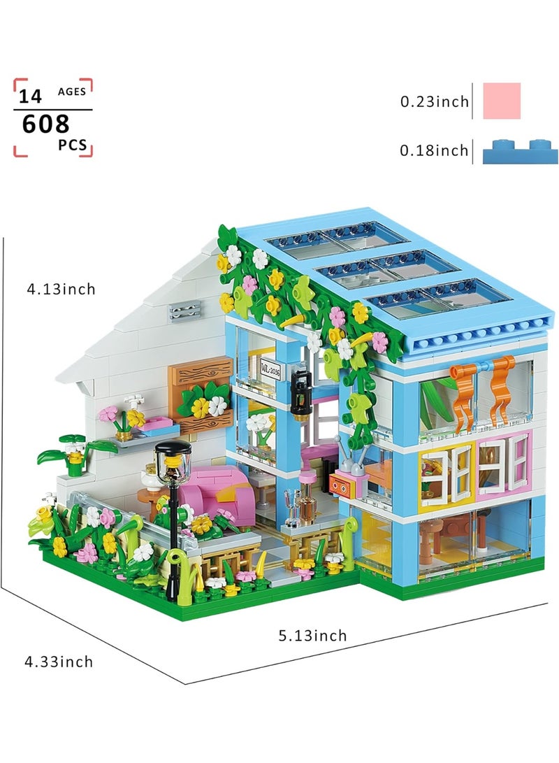 Mini Building Blocks Set Toys Friendship Dream House Girl Family House Building Bricks Set Toys for Girls Constuction Bricks Education Assembly Toy Christmas Birthday Gift for Kids(608 Pieces) - Image 5
