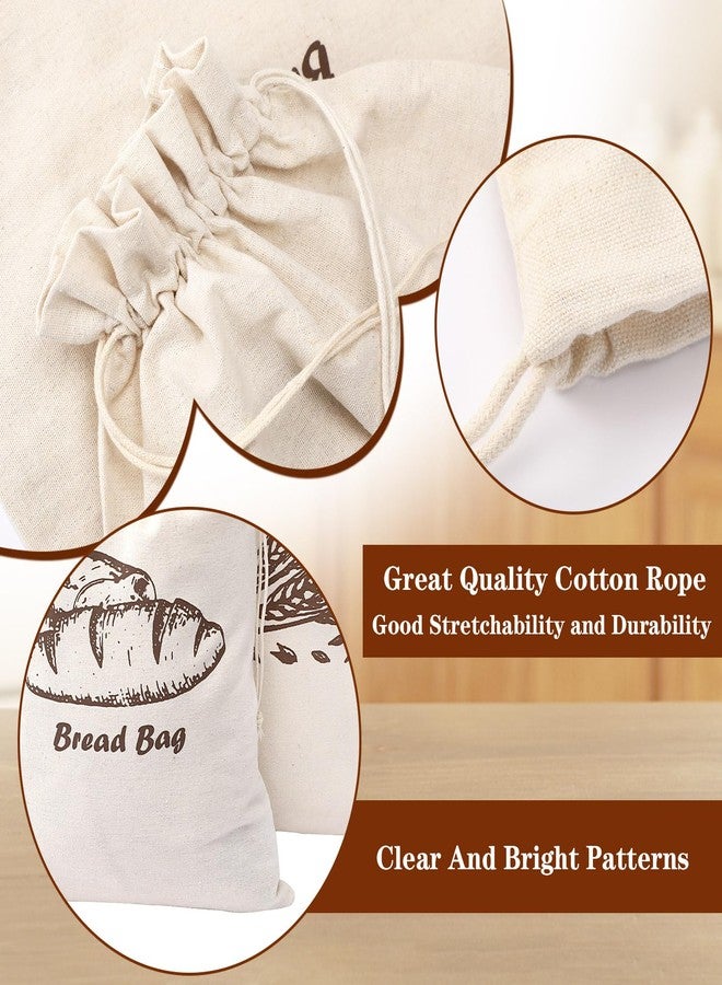 Augshy Bread Bags, 2 Pack Bread Bags for Homemade Bread,17.7 * 11.8in Linen Bread Bag -Inside Lining to Keep Bread Fresh -Reusable Bread Bags - Image 3