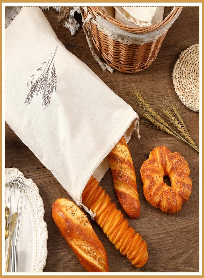 Augshy Bread Bags, 2 Pack Bread Bags for Homemade Bread,17.7 * 11.8in Linen Bread Bag -Inside Lining to Keep Bread Fresh -Reusable Bread Bags - Image 5