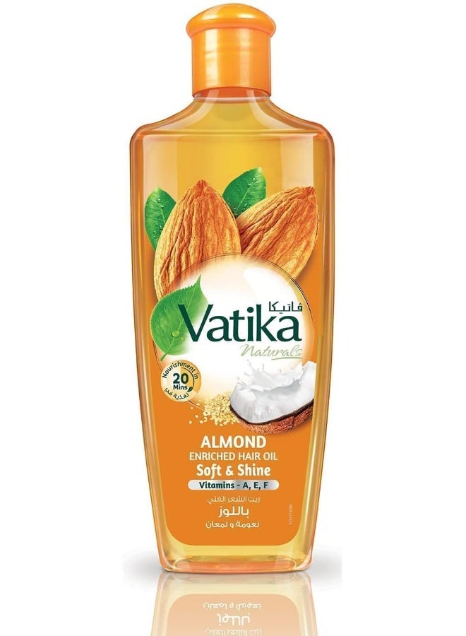 Vatika Naturals Almond Enriched Hair Oil 300ml - Image 1