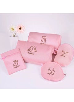 NIBEMINENT 5-Pack Laundry Mesh Bags Pink  - Image 4
