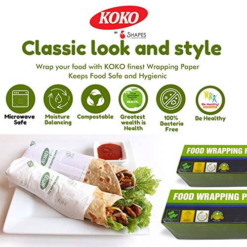 KOKO Premium Multipurpose Food Wrapping Paper Roll - 25 Mtr & Bakeoven Paper -20 Mtr | Oil Absorption | Keep Food Safe & Fresh | Roti Wrapping Paper Roll and Non-Stick Butter Wrapping APER for Kitchen - Image 5