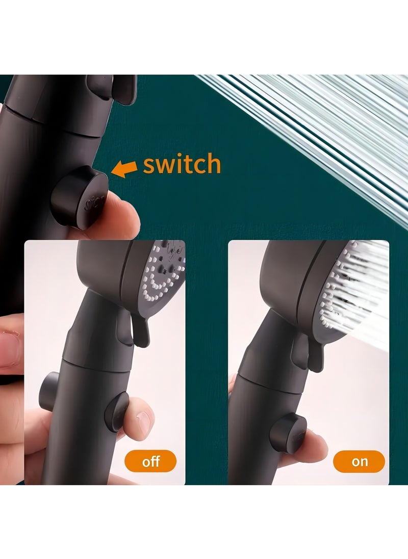Arabest - High Pressure Multifunction Hand Spray Head with 5 Modes, 360° Adjustable Detachable Hydro Jet Shower Head and Pause Switch - Image 1