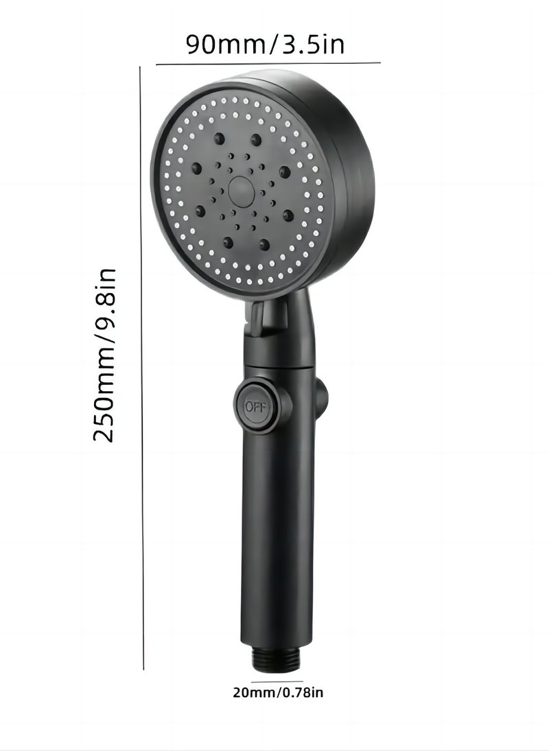 Arabest - High Pressure Multifunction Hand Spray Head with 5 Modes, 360° Adjustable Detachable Hydro Jet Shower Head and Pause Switch - Image 1