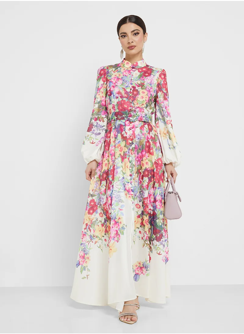 خزانة Floral Print Dress