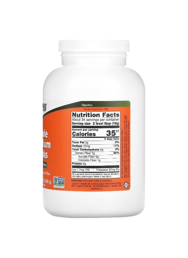 Now Foods - NOW Foods, Whole Psyllium Husks, 12 oz (340 g) - Image 1