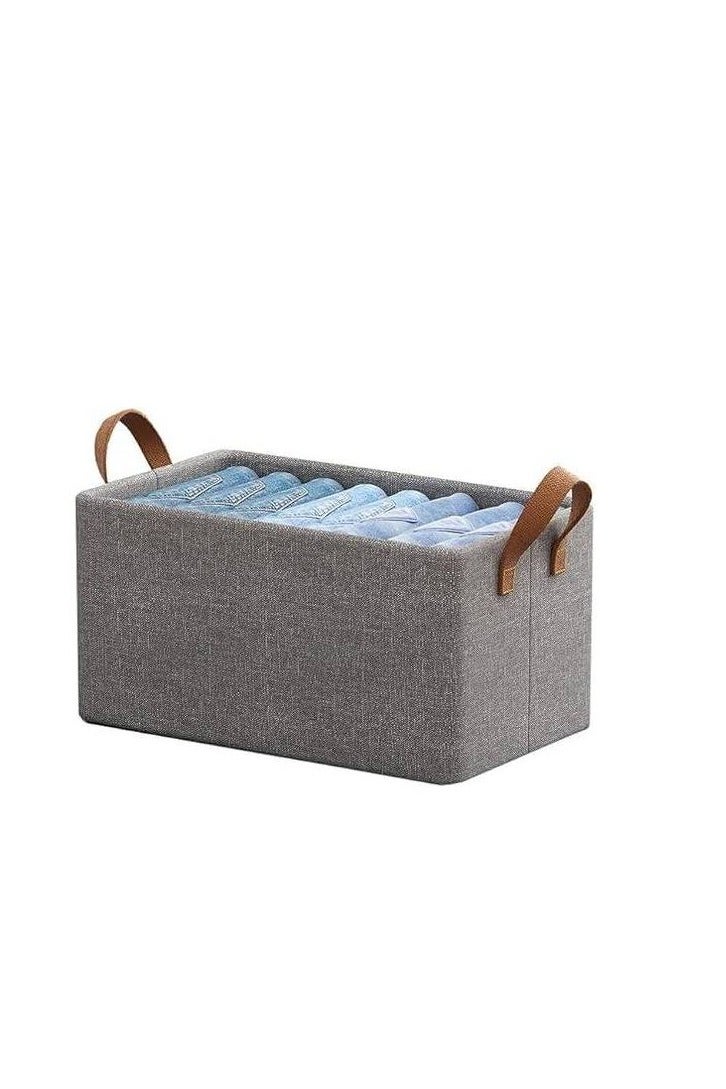 Foldable Fabric Storage Box for Clothes and Household Items – Durable Fabric with Side Handles, Ideal for Closet or Bedroom Organization, Space-Saving Design  - Image 1