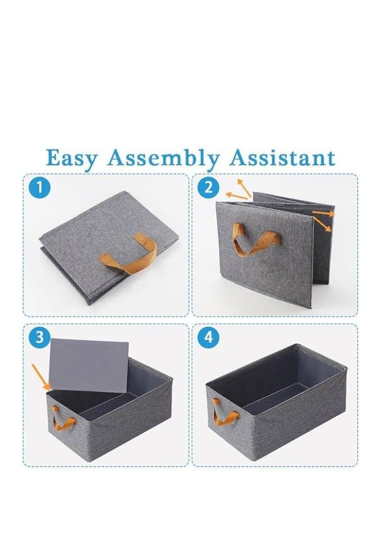 Foldable Fabric Storage Box for Clothes and Household Items – Durable Fabric with Side Handles, Ideal for Closet or Bedroom Organization, Space-Saving Design  - Image 3