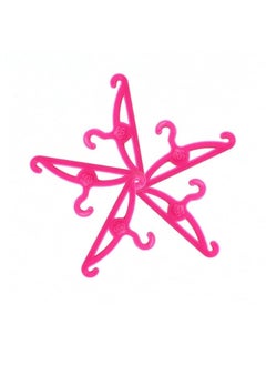 E-TING ETING 60 PCS Pink Plastic Little Hangers for Girl Doll Dress Clothes Gown Doll Clothes Accessories  - Image 2